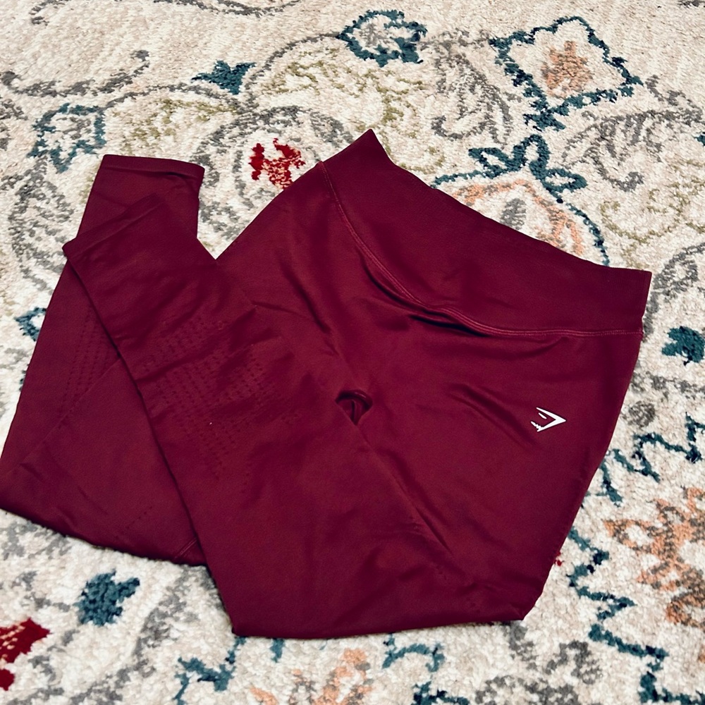 Gymshark Leggings - Maroon / Burgundy